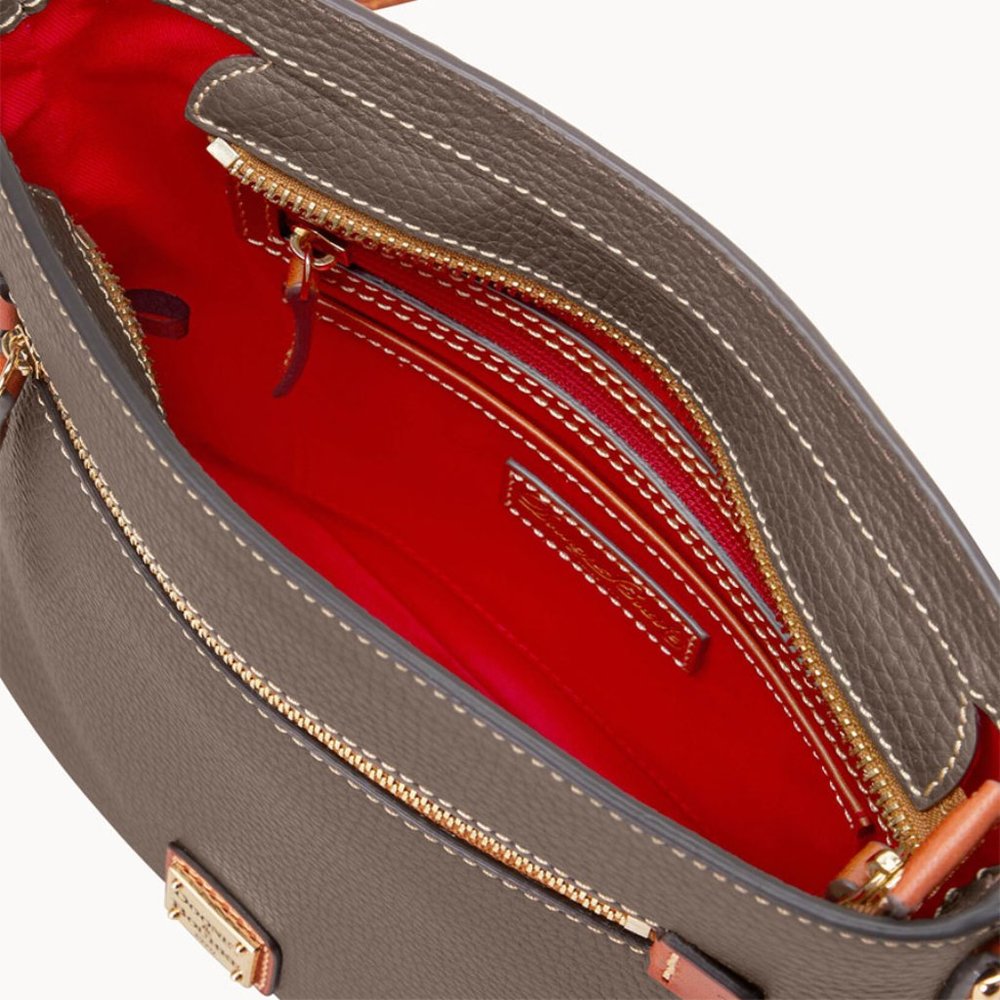 Dooney & Bourke Pebble Grain Zip Elephant Color Crossbody - Picture 3 of 16